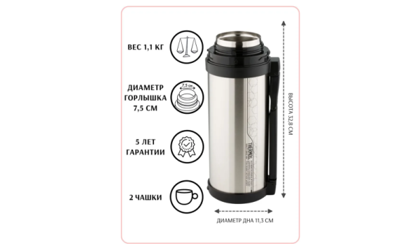 Термос Thermos FDH Stainless Steel Vacuum Flask 2 л Термос Thermos FDH Stainless Steel Vacuum Flask 2 л